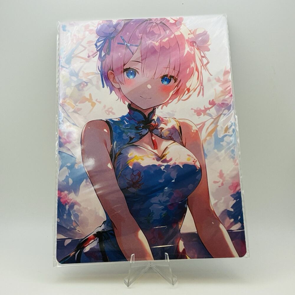 Ram Re Waifu Card โ Cherry Blossoms Double-Sided A5 Board Anime Art